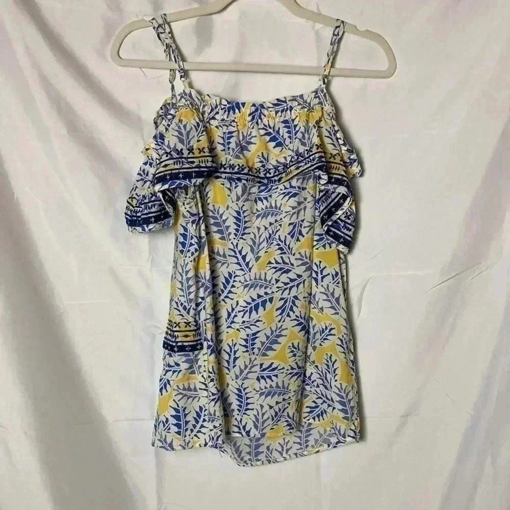 Skies are blue tank top with off the shoulder sleeves - Picture 5 of 5